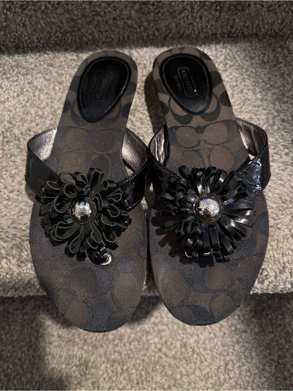EUC Coach Skye Sandals in Black Size 8.5B